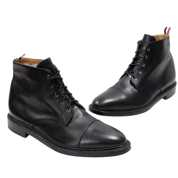Thom Browne Ankle Boots Size 10.5 Leather Lace-up Cap Toe Shoes TB-0502N-0151 main image 11